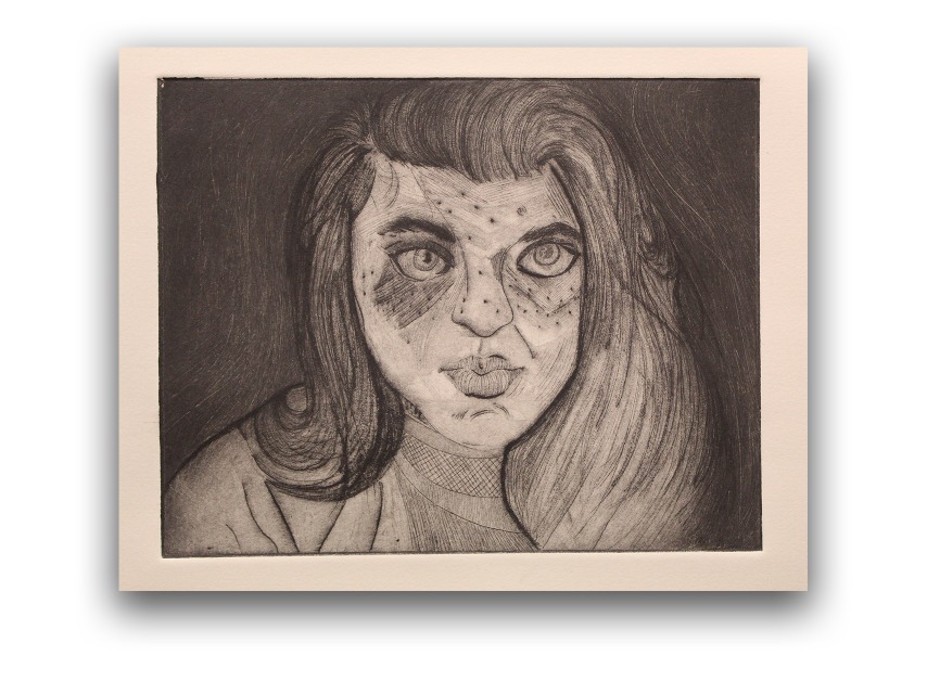 Annie Winton-Mallios - Self-Portrait - Aquatint print