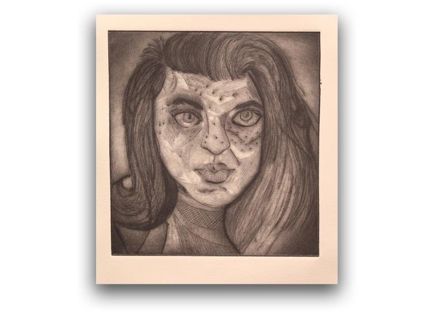 Annie Winton-Mallios - Self-Portrait - Aquatint Print