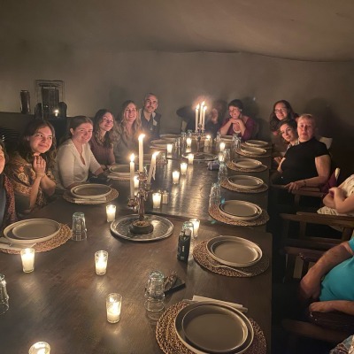 Group at Dinner on Geography Trip
