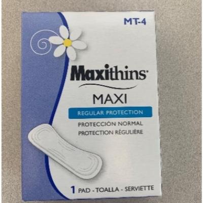 Box of Maxithins Maxi Pads