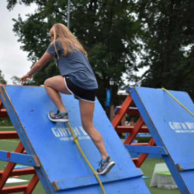 Student Climbing Obstacle 
