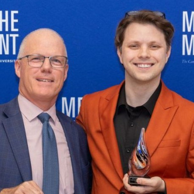President Keenan with Award Winner