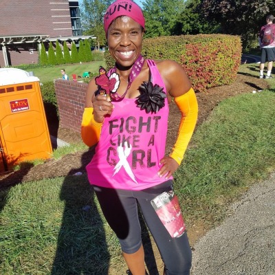 Chair Tiffany Chenault racing at her alma mater, Virginia Tech.