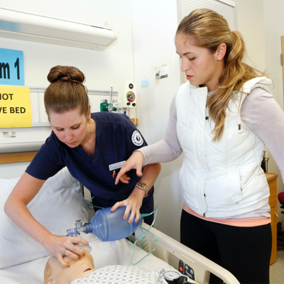 Nursing Students Practicing in Lab