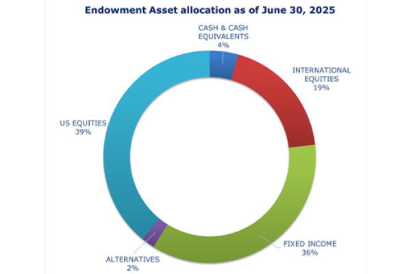 FY2025 Endowment Asset Allocation as of June 30 2025