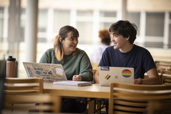 Students in library