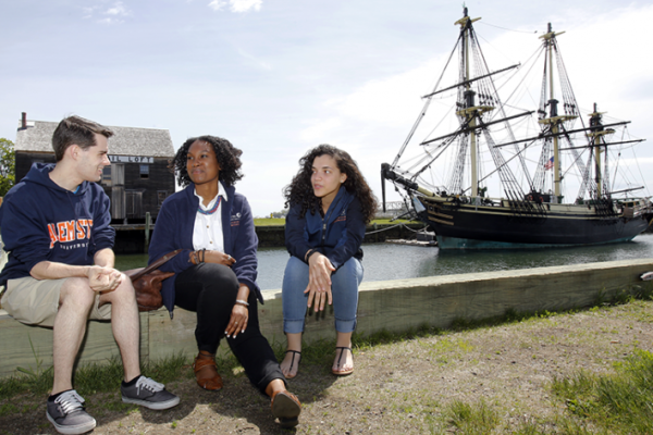 Salem State students at Salem Maritime National Historic Park