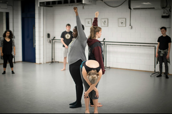 Dancers rehearsing