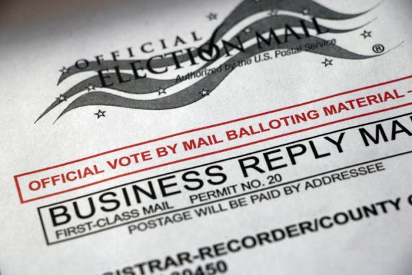 Voting by mail envelope