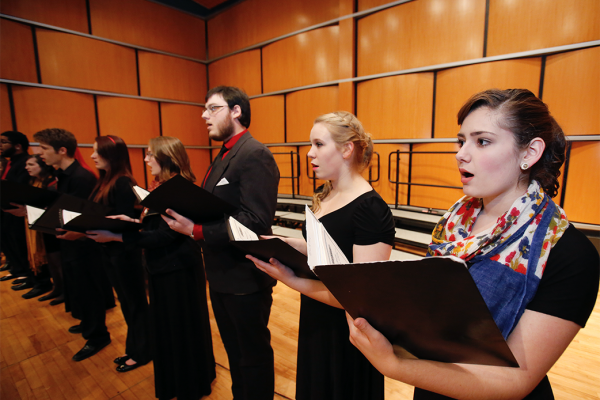 A group of vocalists performing