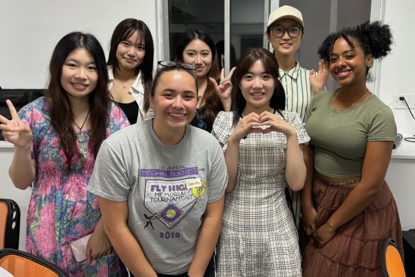 Group of exchange students in China