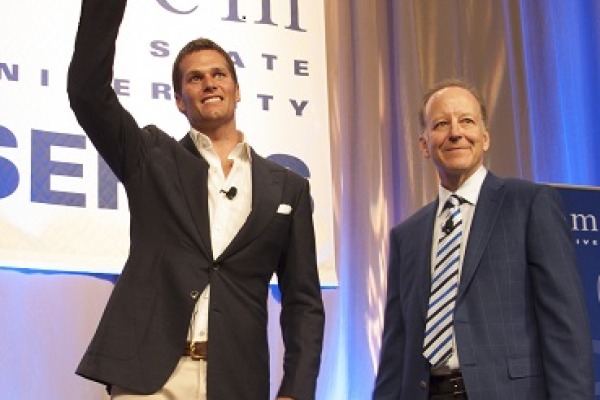 Tom Brady with Jim Gray