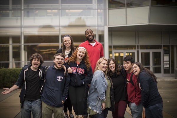 Diverse Students celebrating the campaign