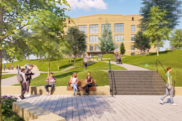 view at north campus cafe rendering