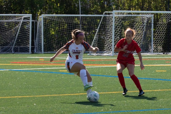 Salem State Vikings women soccer player on the field