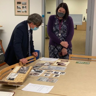 Dean Witalisz is pictured here with the Dean of the Library, Elizabeth McKeigue