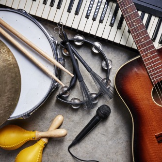 Photo of various musical instruments