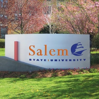 Salem State University Sullivan Building at Springtime