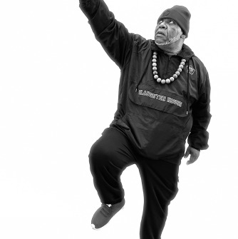 An image of Alfonzo 'Megatron' Hunt in black and white