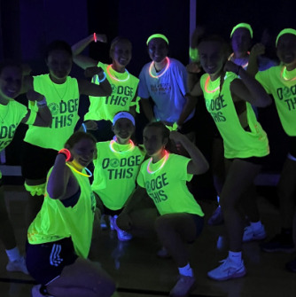 Students at Black light 