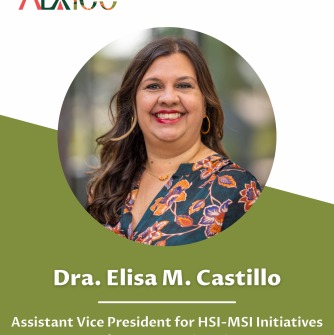 An ALX100 graphic that announces Elisa Castillo as the recipient of an award