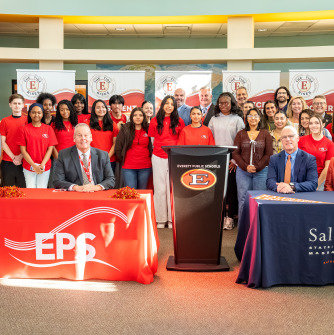 Salem State University, Everett Public Schools communities celebrate the signing of a Direct Admission partnership