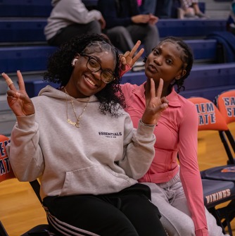 Friends at Basketball Game