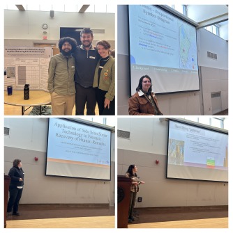Geology students at Sigma Xi meeting