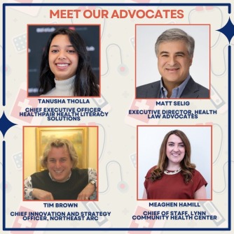 Picture of the advocates: Tanusha Tholla, Matt Selig, Tim Brown, and Meaghen Hamill