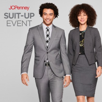 Two individuals wearing professional interview ready attire.