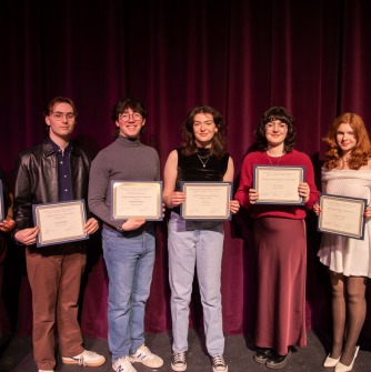 Theatre students from Salem State University who took home awards at a recent Kennedy Center American College Theater Festival