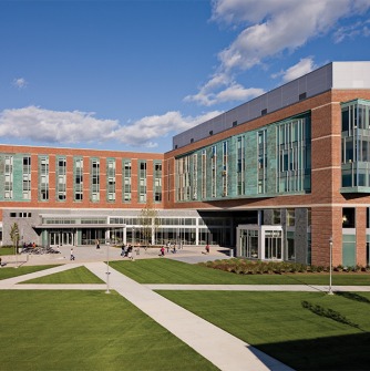 Marsh Hall on a sunny day. 
