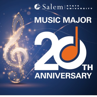 Logo with a treble clef, musical note and the number 20