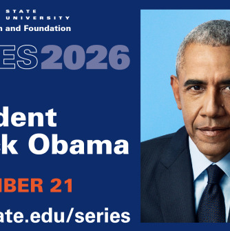 A banner image announcing President Barack Obama as the next Salem State Series Speaker on Sept. 21