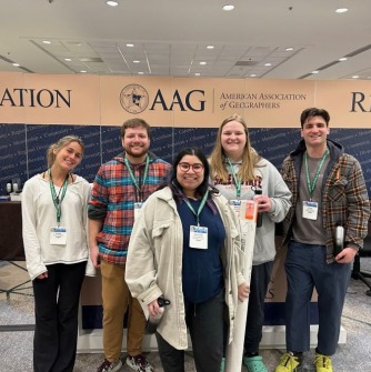Geography and Sustainability students at AAG Denver conference