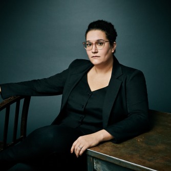 Carmen Maria Machado seated