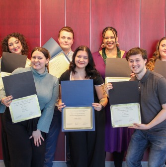 2024 KCACTF student honorees with certificates