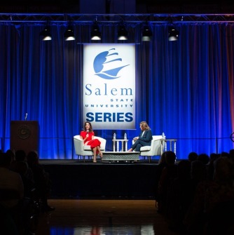 Award-winning lawyer Amal Clooney headlined the Series on September 20, 2022, which was moderated by journalist Anne Driscoll ’76