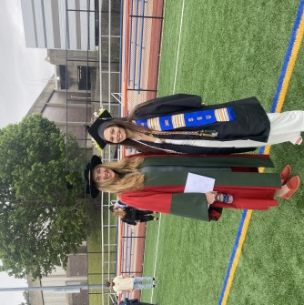 Commencement 2023 Geography Prof Krebs and Chanda Wallace