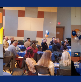 Various presenters stand at a podium and present awards at the Criminal Justice Awards Ceremony and Reception.