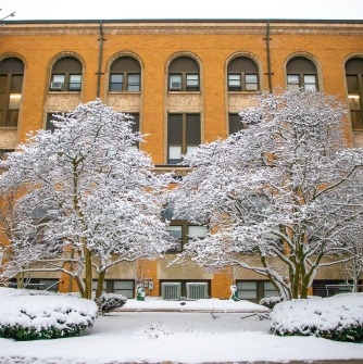 Winter on North Campus scene