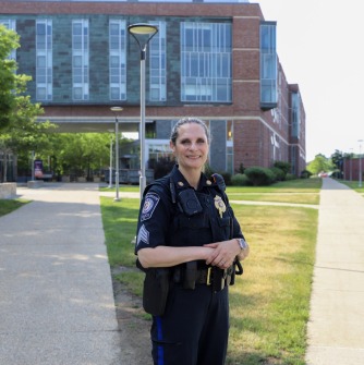 Sgt. DeFlice on Harrington Campus