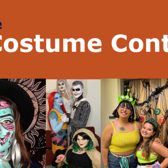 Salem State 2024 Costume Contest with photos of students in various costumes
