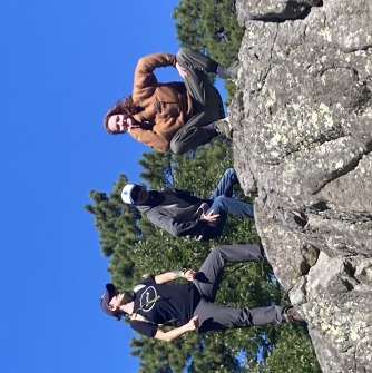 Students exploring Doane Rock, Eastham, MA, the largest glacial erratic on Cape Cod