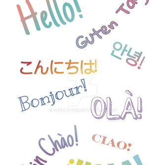 The word hello in many languages