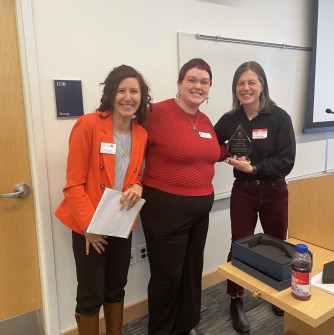 Salem State University recently awarded the Community Partner Award to The Salem Pantry for their partnership and work addressing food insecurity in the community. Pictured from left: Katelyn Adams, assistant director of Salem State’s Center for Civi