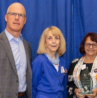 Pictured above: President John D. Keenan; Patricia M. Libby '71, Salem State University Alumni Association and Foundation; and Arlene Amato-Hanson ’75, ’89G, ’90G