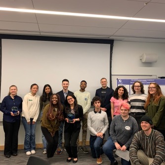 Salem State student and Massachusetts Youth Climate Coalition winners at the Earth Days award ceremony