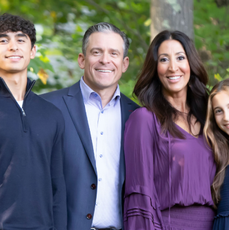 John Pastore, Jr. ’94 with his wife, Karla, and their children, Cole and Chloe