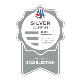 ALL IN Campus Democracy Challenge Silver Seal for 2022 Midterm Elections